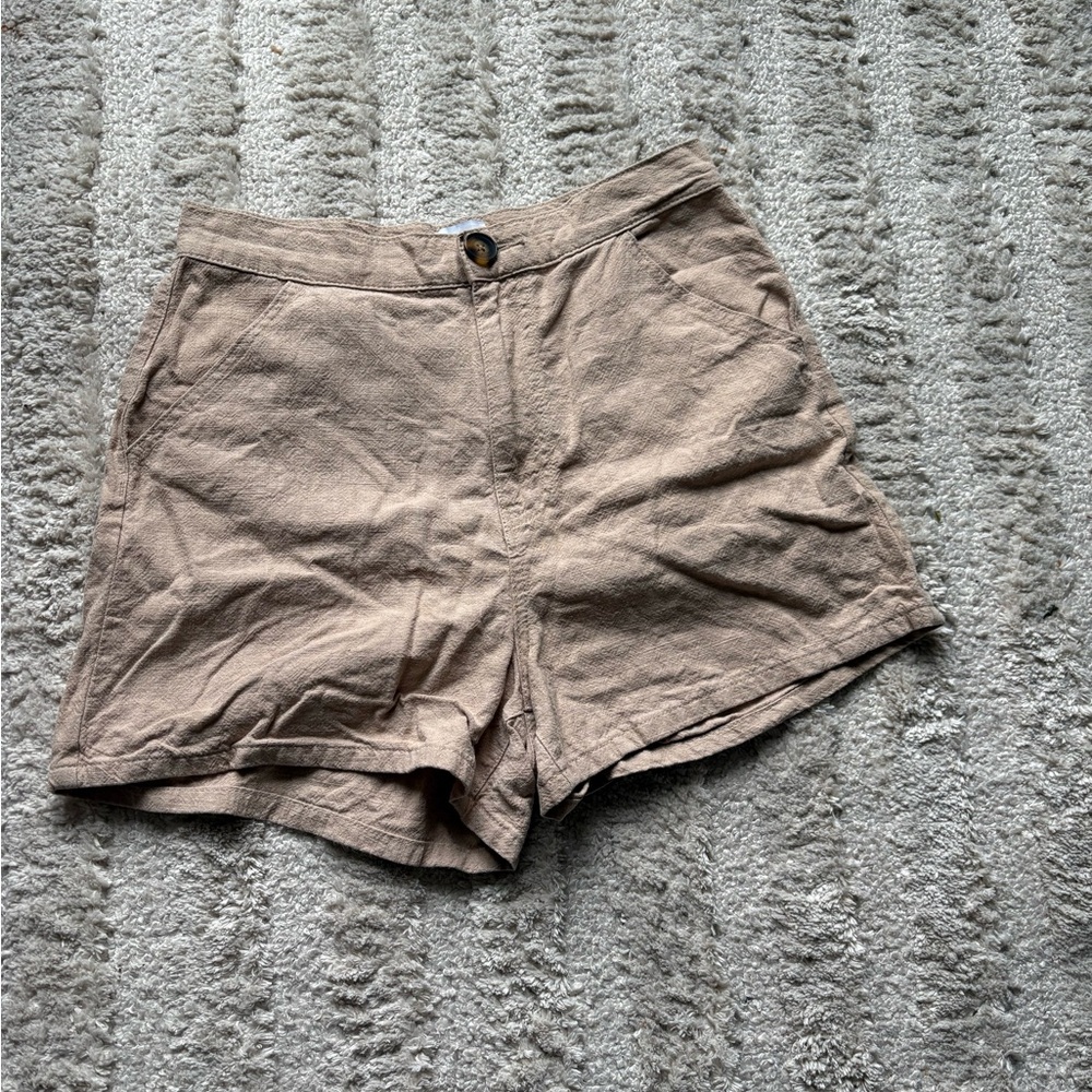 Ghanda Tan Bermudas Classic Casual Shorts